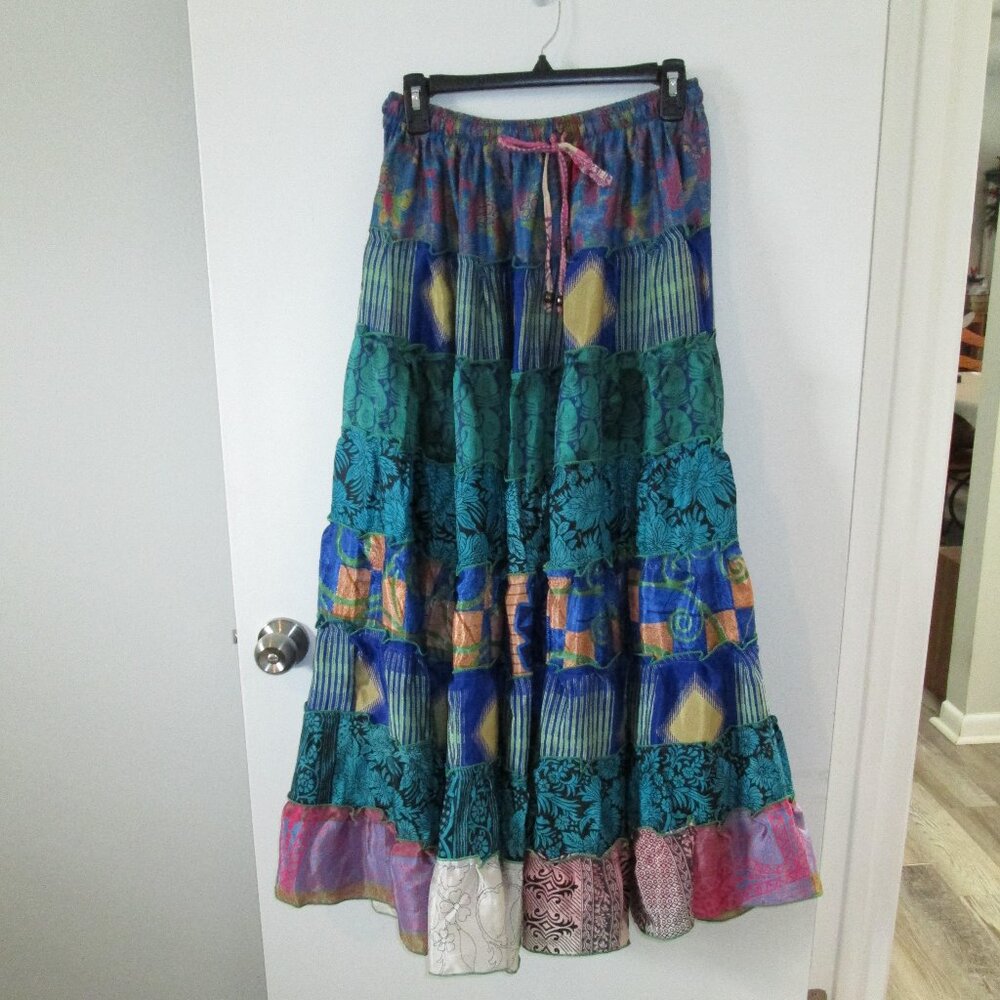 Wevez 7 Layer Tribal Skirt w/Easel Voile Cami Top Sz M NWT
